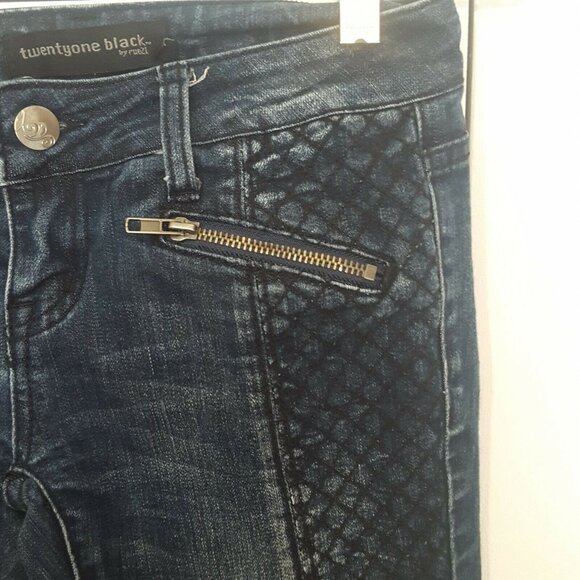 Twentyone Black Women's Jeans cotton blend Super Skinny Dark Wash Size 0 - Picture 4 of 12